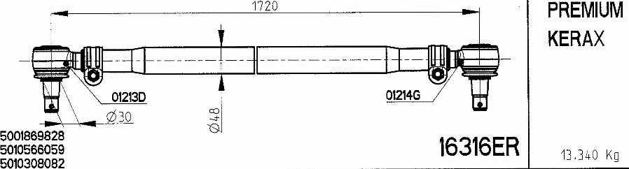 NOVOCAR 16316ER - Bague d'écartement, barre d'accouplement cwaw.fr