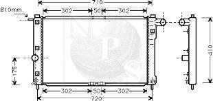 NPS D156O14 - Radiateur, refroidissement du moteur cwaw.fr