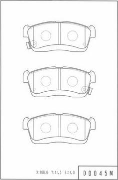 NPS D360U09 - Kit de plaquettes de frein, frein à disque cwaw.fr