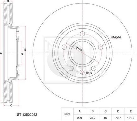 NPS D330O13 - Disque de frein cwaw.fr