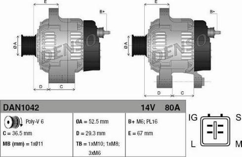 NPS DAN1042 - Alternateur cwaw.fr