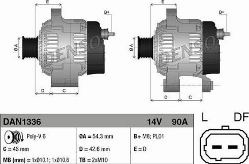 NPS DAN1336 - Alternateur cwaw.fr