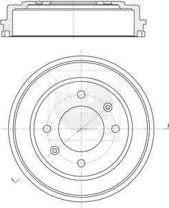 NPS H340I10 - Tambour de frein cwaw.fr