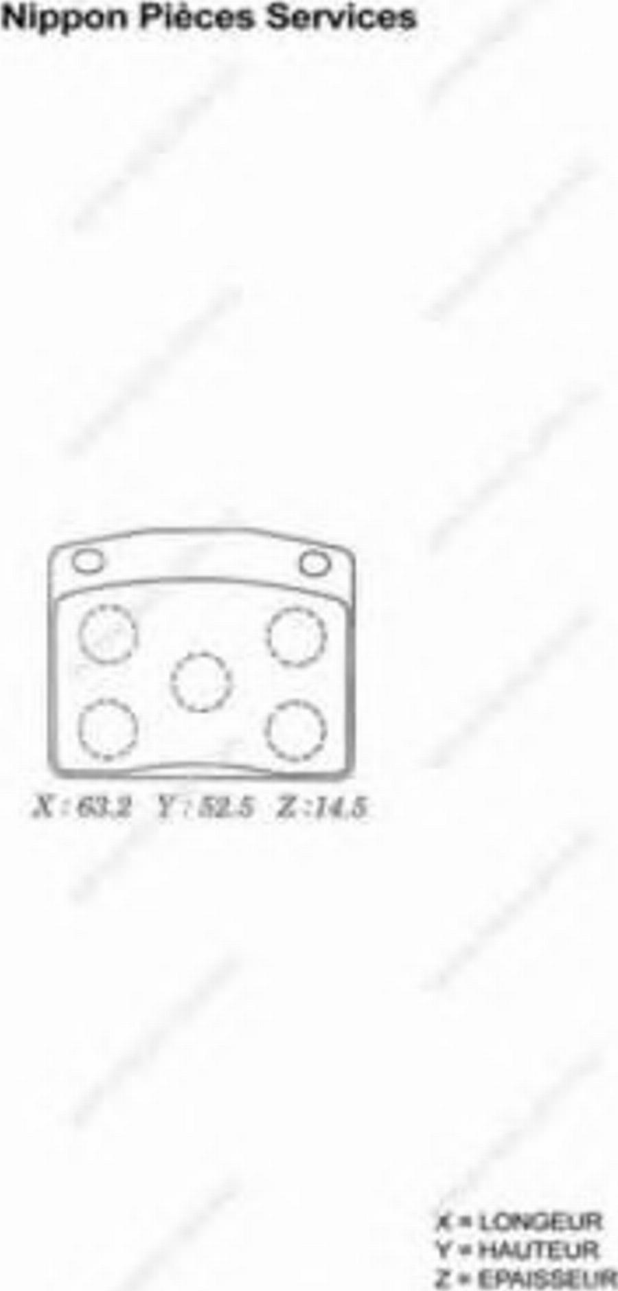 NPS H360A00 - Kit de plaquettes de frein, frein à disque cwaw.fr