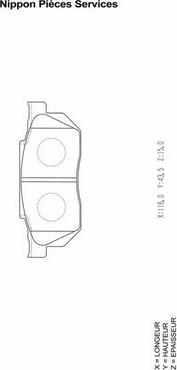 NPS H360A14 - Kit de plaquettes de frein, frein à disque cwaw.fr