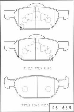 NPS H360A15 - Kit de plaquettes de frein, frein à disque cwaw.fr