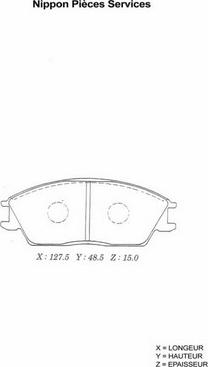 NPS H360A20 - Kit de plaquettes de frein, frein à disque cwaw.fr