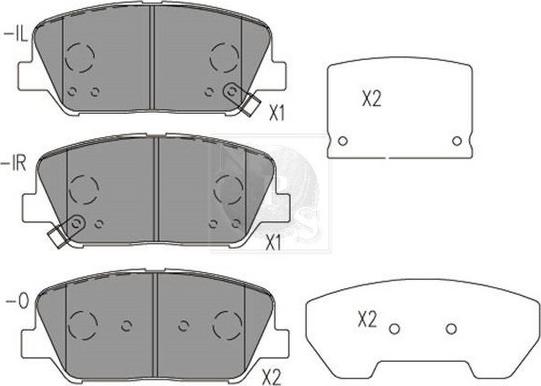 NPS H360I32 - Kit de plaquettes de frein, frein à disque cwaw.fr