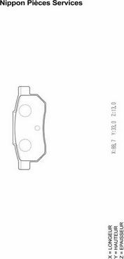 NPS H361A02 - Kit de plaquettes de frein, frein à disque cwaw.fr