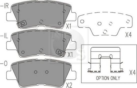 NPS H361I15 - Kit de plaquettes de frein, frein à disque cwaw.fr