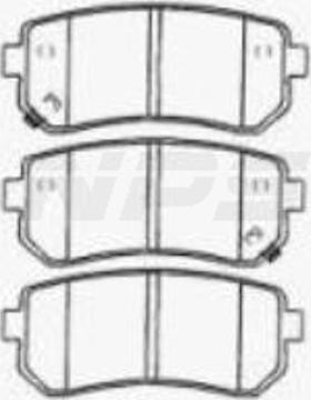 NPS H361I18 - Kit de plaquettes de frein, frein à disque cwaw.fr