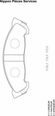 NPS I360U07 - Kit de plaquettes de frein, frein à disque cwaw.fr