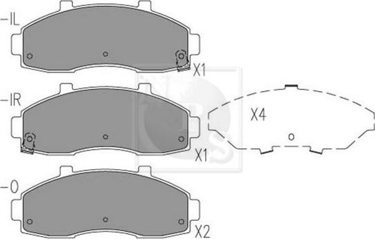 NPS K360A03 - Kit de plaquettes de frein, frein à disque cwaw.fr