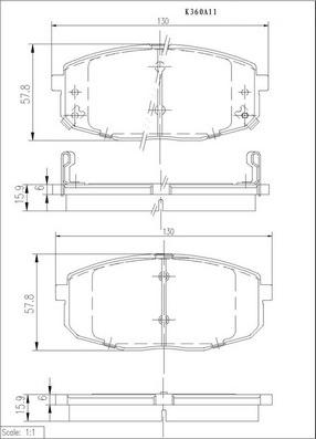 NPS K360A11 - Kit de plaquettes de frein, frein à disque cwaw.fr