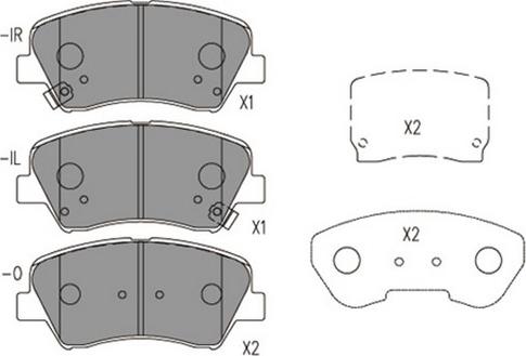 NPS K360A28 - Kit de plaquettes de frein, frein à disque cwaw.fr