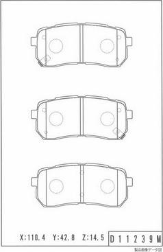 NPS K361A06 - Kit de plaquettes de frein, frein à disque cwaw.fr