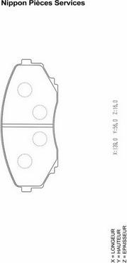 NPS M360A46 - Kit de plaquettes de frein, frein à disque cwaw.fr