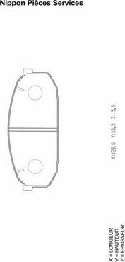 NPS M360A41 - Kit de plaquettes de frein, frein à disque cwaw.fr