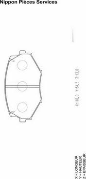 NPS M360A43 - Kit de plaquettes de frein, frein à disque cwaw.fr