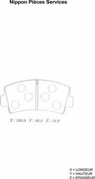 NPS M360A42 - Kit de plaquettes de frein, frein à disque cwaw.fr