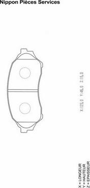 NPS M360A47 - Kit de plaquettes de frein, frein à disque cwaw.fr