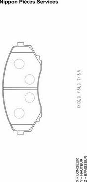 NPS M360A61 - Kit de plaquettes de frein, frein à disque cwaw.fr