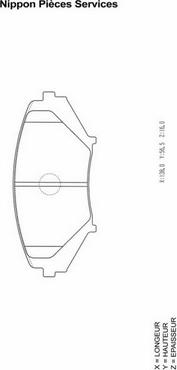 NPS M360A63 - Kit de plaquettes de frein, frein à disque cwaw.fr