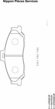 NPS M360A02 - Kit de plaquettes de frein, frein à disque cwaw.fr