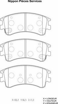 NPS M360A11 - Kit de plaquettes de frein, frein à disque cwaw.fr