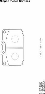 NPS M360A29 - Kit de plaquettes de frein, frein à disque cwaw.fr