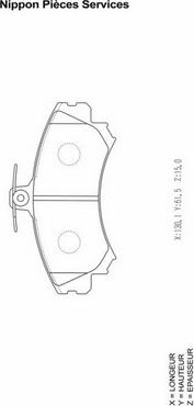 NPS M360I64 - Kit de plaquettes de frein, frein à disque cwaw.fr