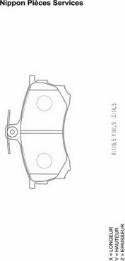 NPS M360I65 - Kit de plaquettes de frein, frein à disque cwaw.fr