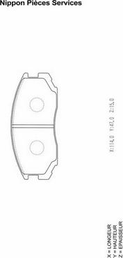 NPS M360I61 - Kit de plaquettes de frein, frein à disque cwaw.fr