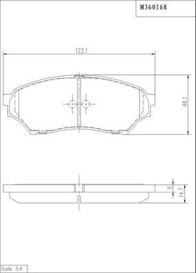 NPS M360I68 - Kit de plaquettes de frein, frein à disque cwaw.fr