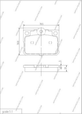 NPS M360I62 - Kit de plaquettes de frein, frein à disque cwaw.fr