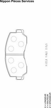 NPS M360I02 - Kit de plaquettes de frein, frein à disque cwaw.fr