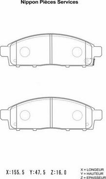 NPS M360I17 - Kit de plaquettes de frein, frein à disque cwaw.fr