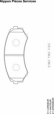 NPS M360I84 - Kit de plaquettes de frein, frein à disque cwaw.fr