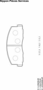 NPS M360I21 - Kit de plaquettes de frein, frein à disque cwaw.fr