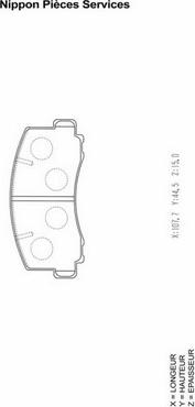 NPS M360I22 - Kit de plaquettes de frein, frein à disque cwaw.fr