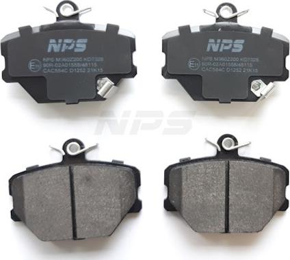 NPS M360Z200 - Kit de plaquettes de frein, frein à disque cwaw.fr