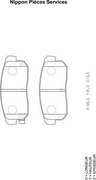 NPS M361A07 - Kit de plaquettes de frein, frein à disque cwaw.fr