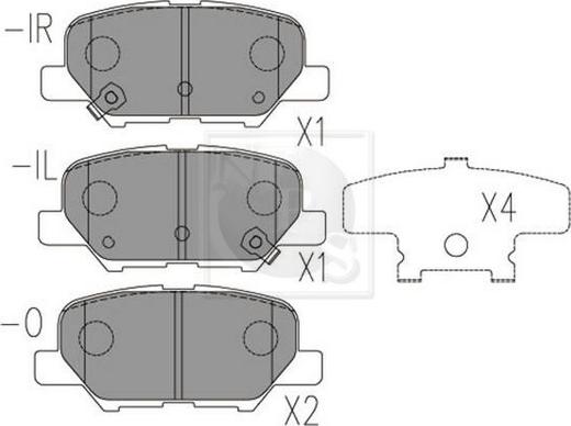 NPS M361A21 - Kit de plaquettes de frein, frein à disque cwaw.fr