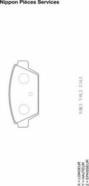 NPS M361I00 - Kit de plaquettes de frein, frein à disque cwaw.fr