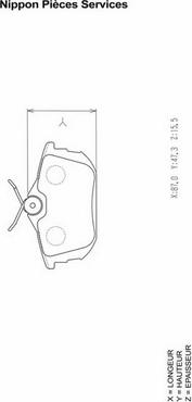 NPS M361I18 - Kit de plaquettes de frein, frein à disque cwaw.fr