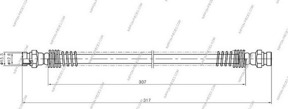 NPS M370I11 - Flexible de frein cwaw.fr