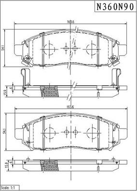 NPS N360N90 - Kit de plaquettes de frein, frein à disque cwaw.fr