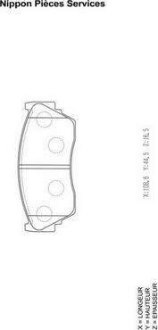 NPS N360N48 - Kit de plaquettes de frein, frein à disque cwaw.fr