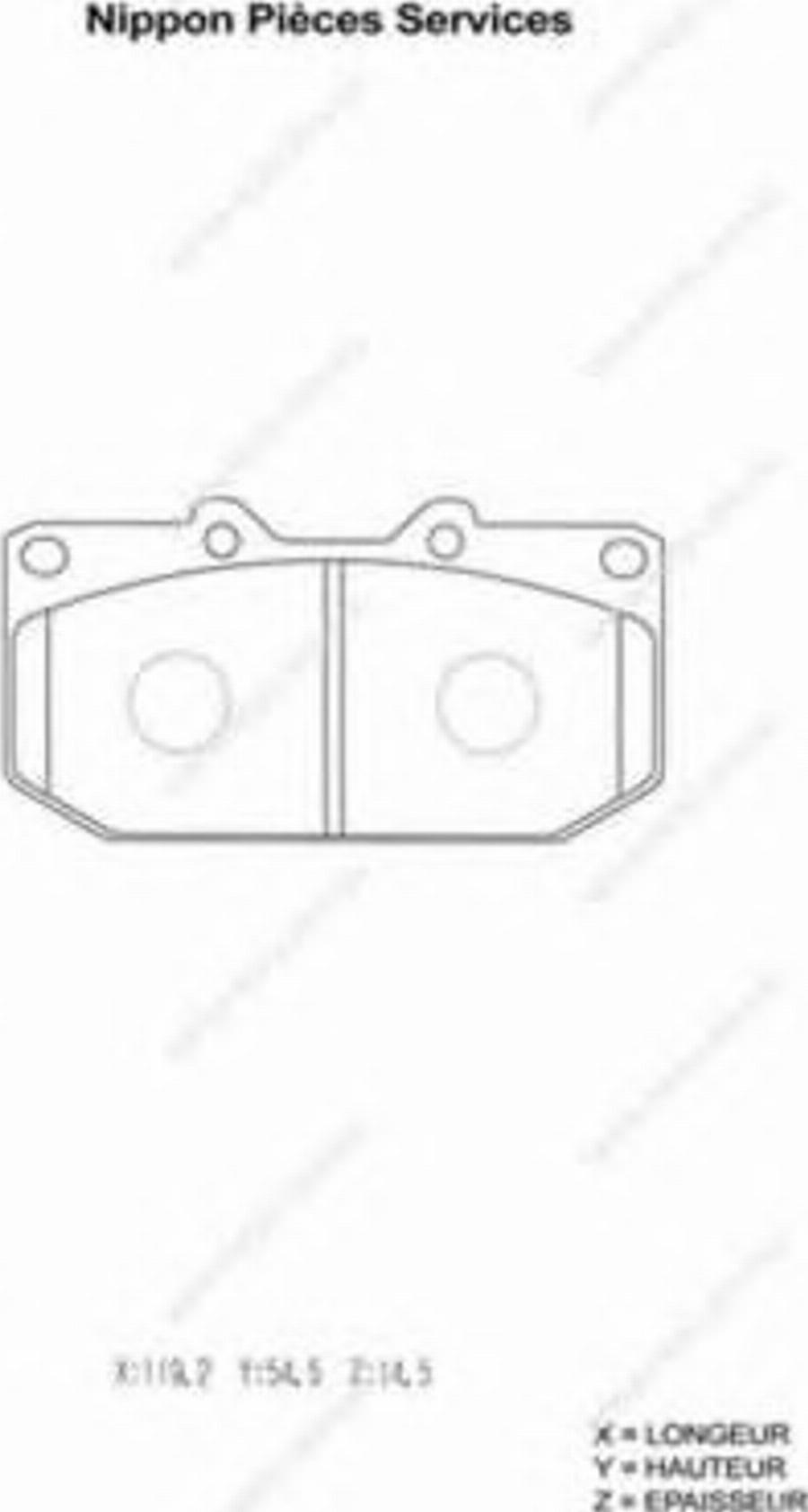 NPS N360N47 - Kit de plaquettes de frein, frein à disque cwaw.fr