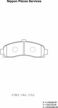 NPS N360N56 - Kit de plaquettes de frein, frein à disque cwaw.fr